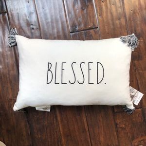 Rae Dunn BLESSED accent pillow